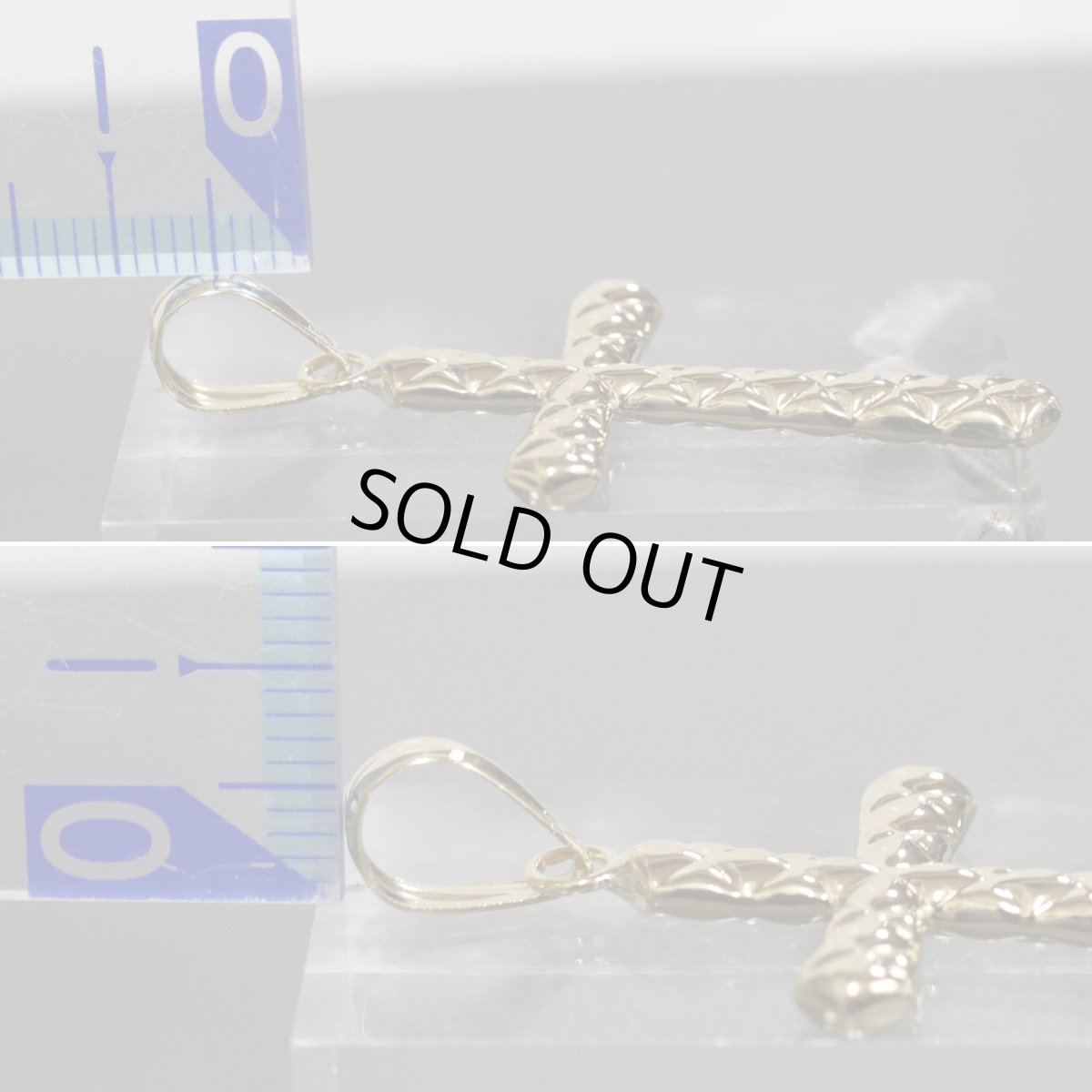 画像6: K18ペンダントトップ クロスモチーフ 2.0g (6)