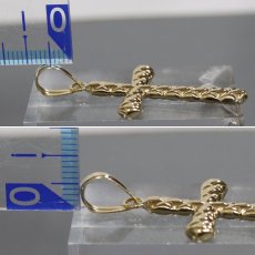 画像6: K18ペンダントトップ クロスモチーフ 2.0g (6)