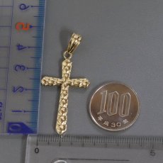 画像8: K18ペンダントトップ クロスモチーフ 2.0g (8)