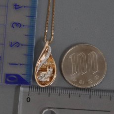 画像9: K18PG/WGダイヤモンドペンダント D0.10 D0.20 4.5g (9)