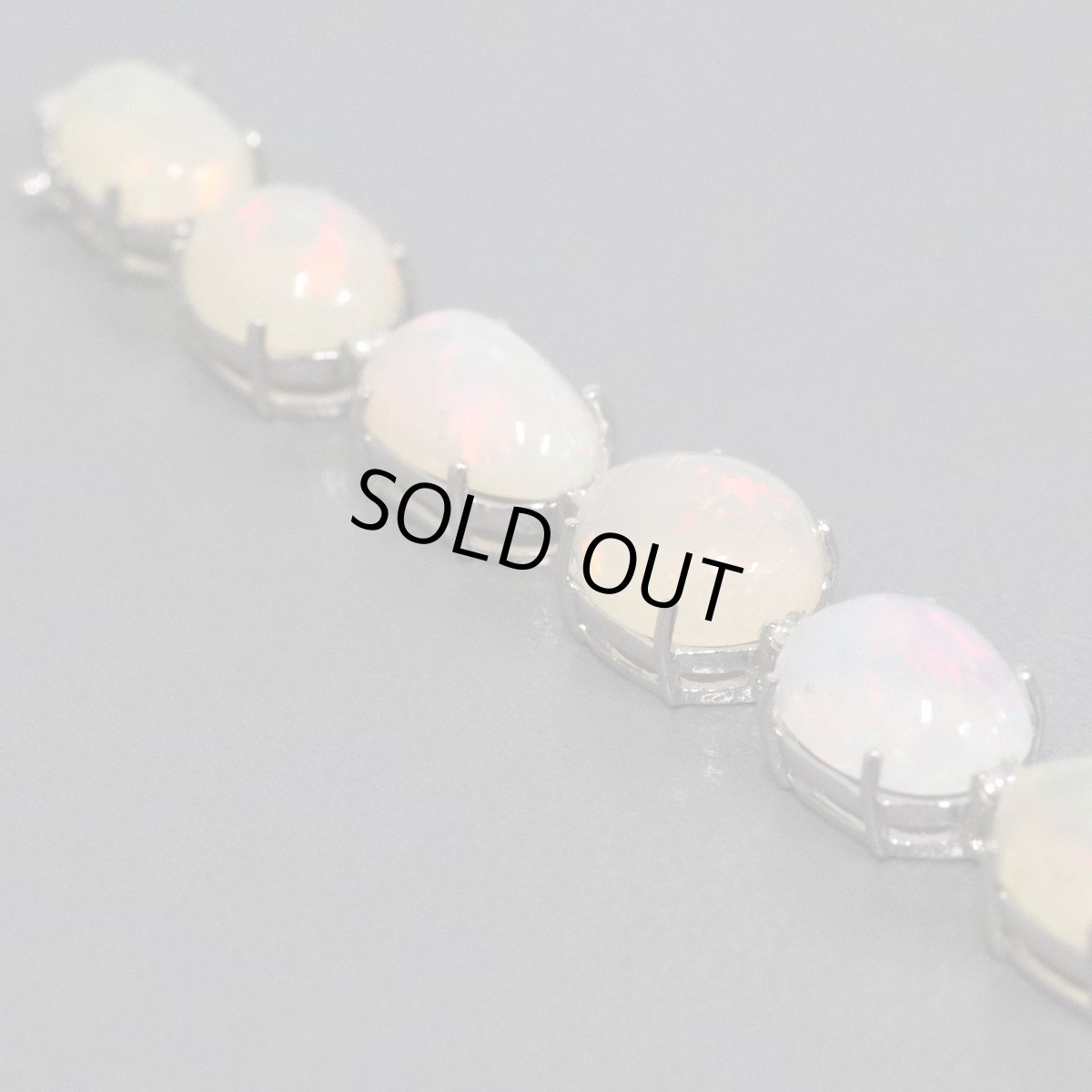 画像3: K18WGオパールダイヤモンドブレスレット O28.20 D0.45 17.4g 18cm (3)