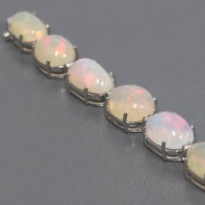 画像3: K18WGオパールダイヤモンドブレスレット O28.20 D0.45 17.4g 18cm (3)