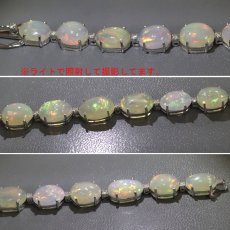 画像4: K18WGオパールダイヤモンドブレスレット O28.20 D0.45 17.4g 18cm (4)