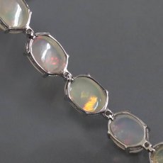 画像6: K18WGオパールダイヤモンドブレスレット O28.20 D0.45 17.4g 18cm (6)