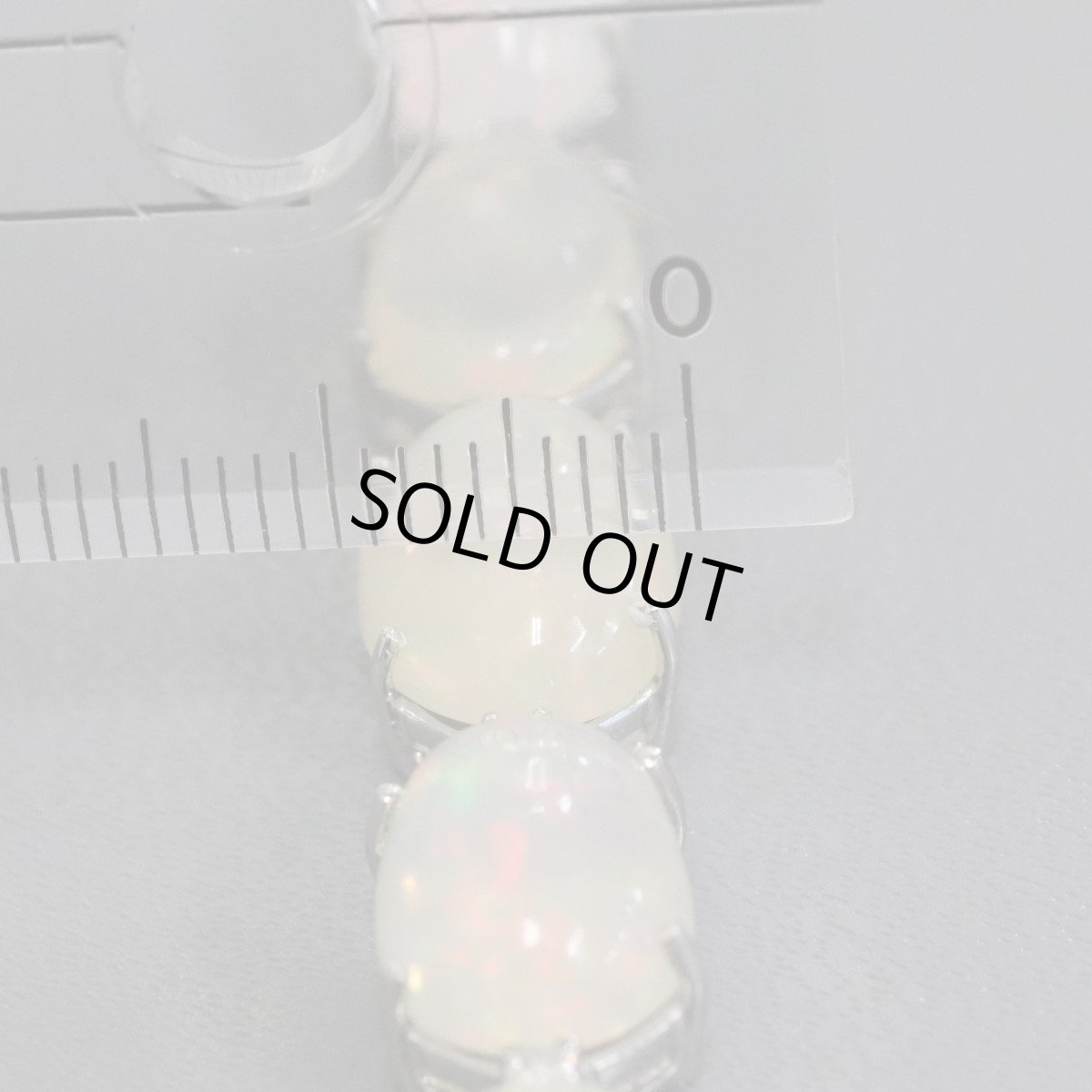 画像7: K18WGオパールダイヤモンドブレスレット O28.20 D0.45 17.4g 18cm (7)