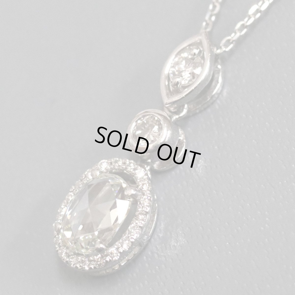 画像2: Pt900/850ダイヤモンドペンダント D0.50 D0.20 3.9g (2)