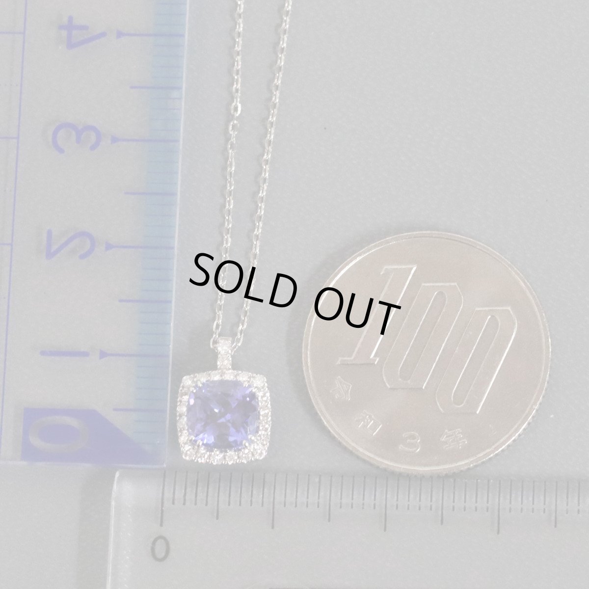 画像10: Pt900/850タンザナイトダイヤモンドペンダント TZ1.30 D0.12 2.8g (10)