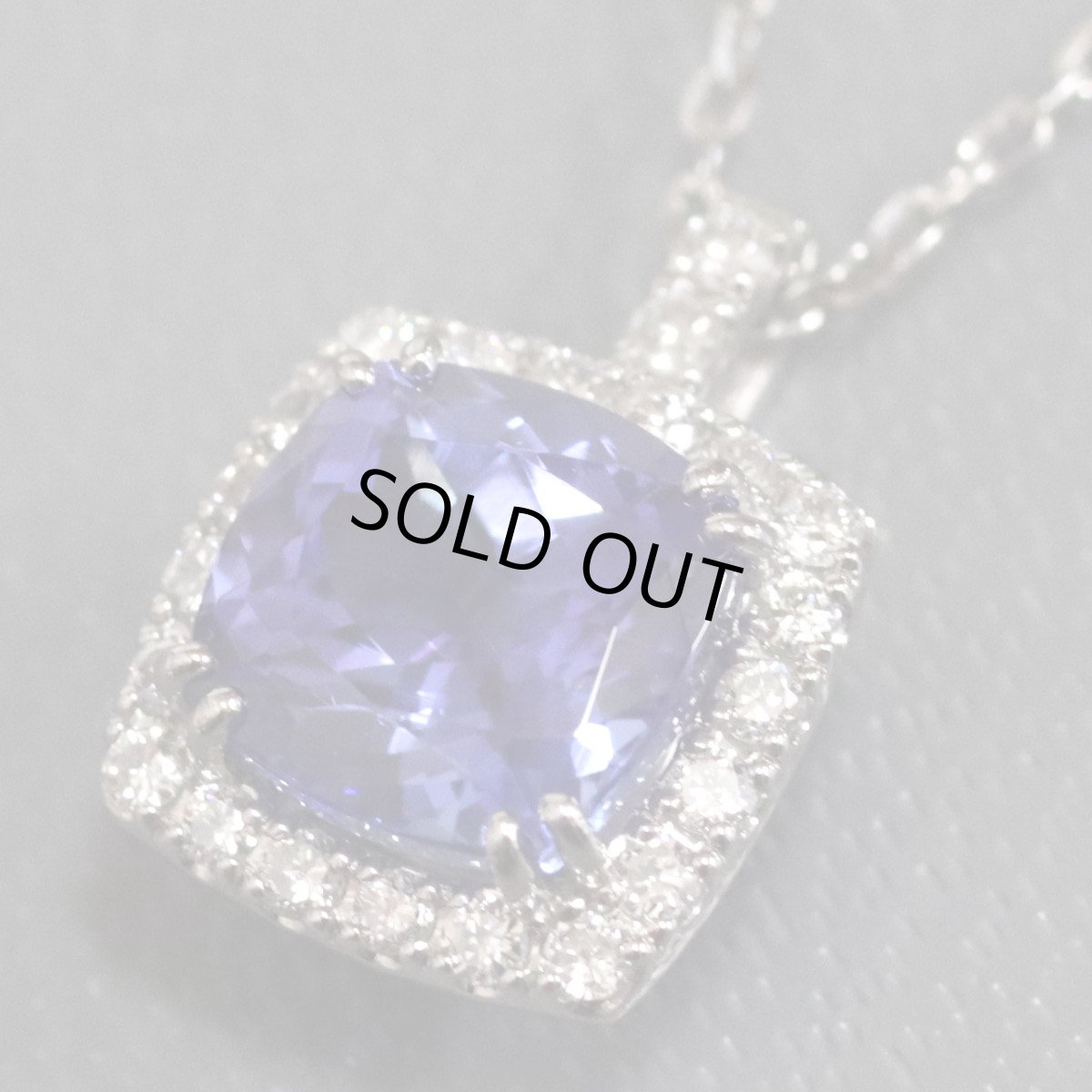 画像2: Pt900/850タンザナイトダイヤモンドペンダント TZ1.30 D0.12 2.8g (2)