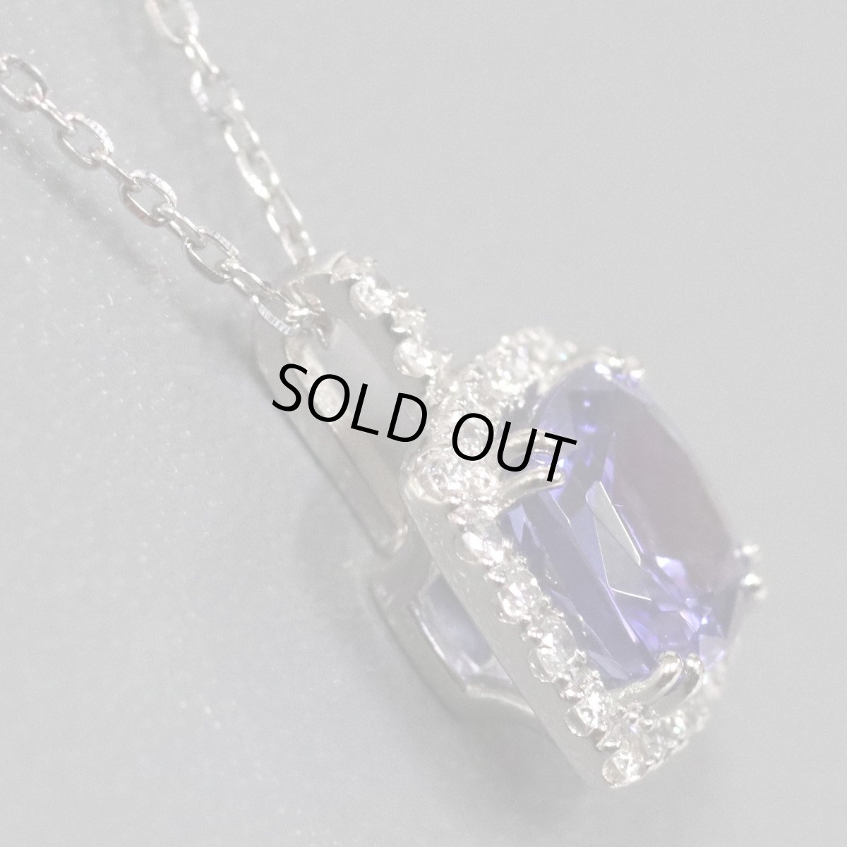 画像3: Pt900/850タンザナイトダイヤモンドペンダント TZ1.30 D0.12 2.8g (3)