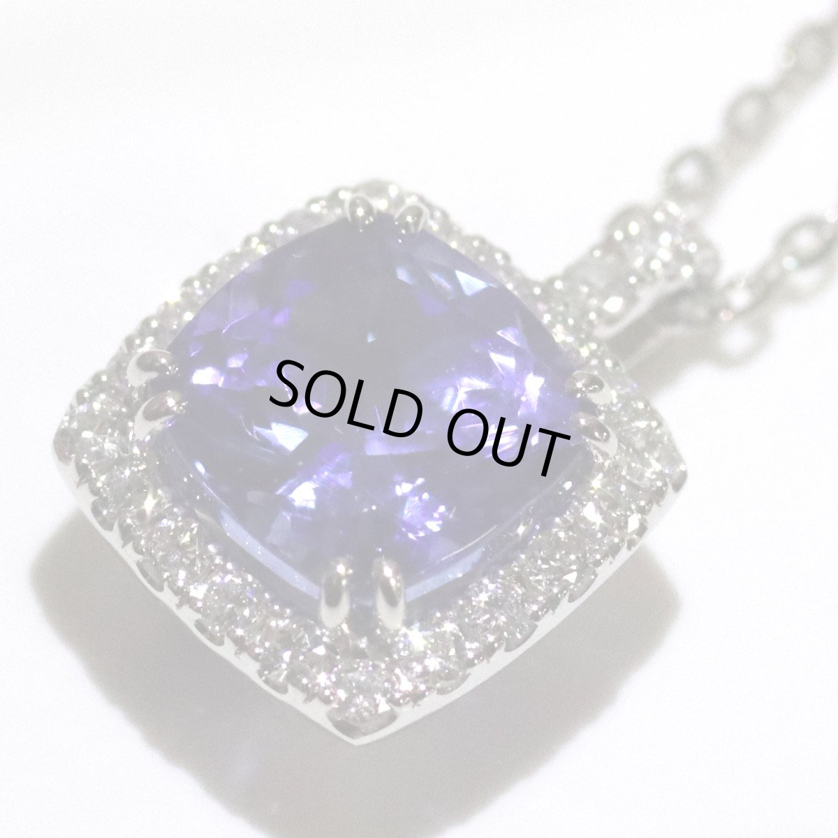 画像4: Pt900/850タンザナイトダイヤモンドペンダント TZ1.30 D0.12 2.8g (4)