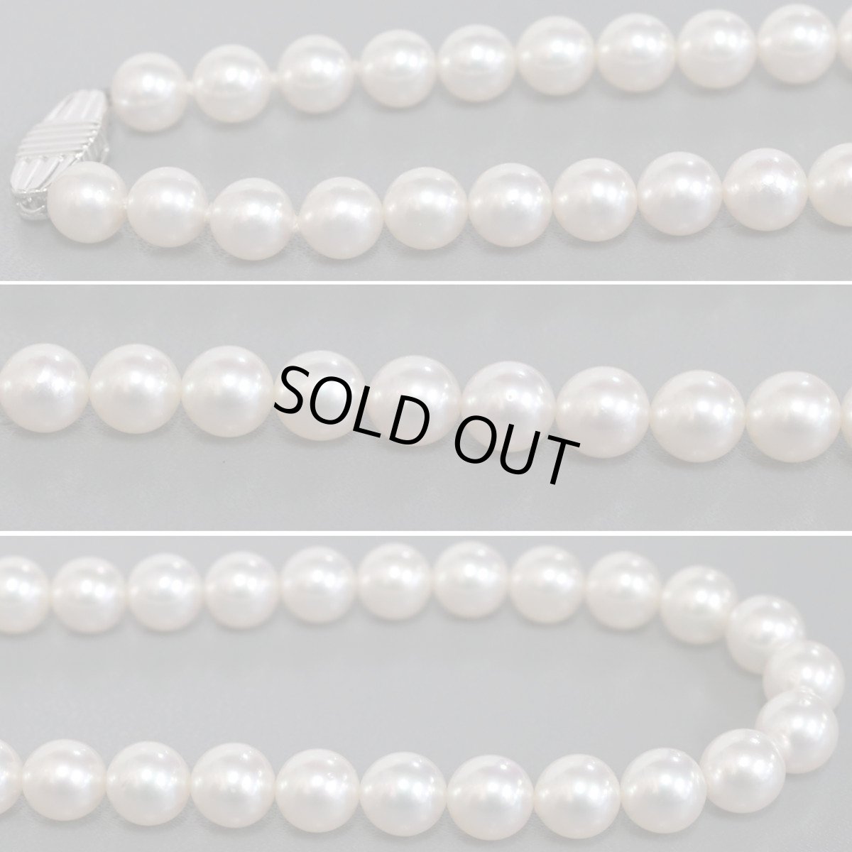 画像3: ミキモト パールネックレス シルバー金具 7.5-8.0mm 箱 保存袋 真珠 (3)