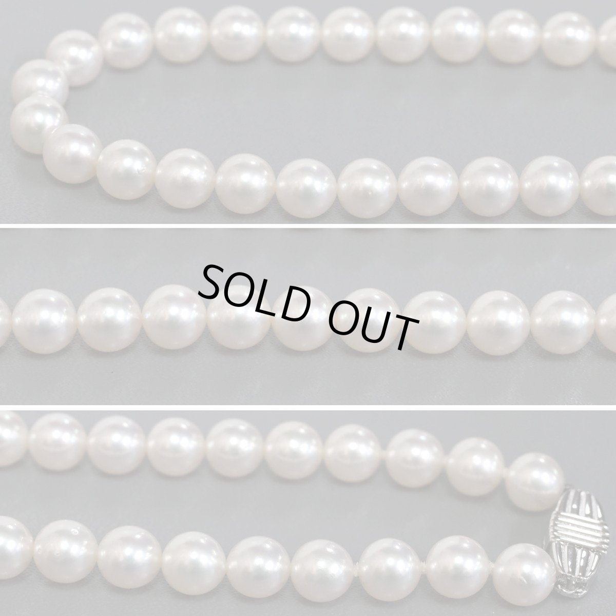 画像4: ミキモト パールネックレス シルバー金具 7.5-8.0mm 箱 保存袋 真珠 (4)
