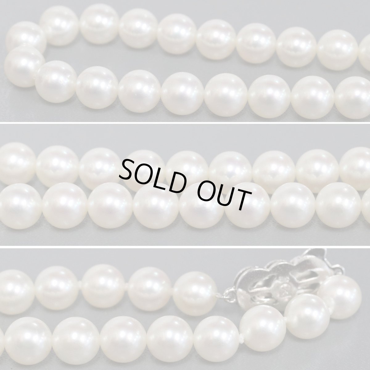 画像4: ミキモト パールネックレス シルバー金具 約7.1-7.3mm 内外箱 (4)