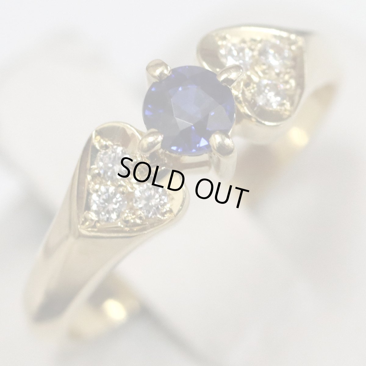 画像3: ミキモト K18サファイアダイヤモンドリング S0.23 D0.08 2.9g #8.5 ソーティング (3)