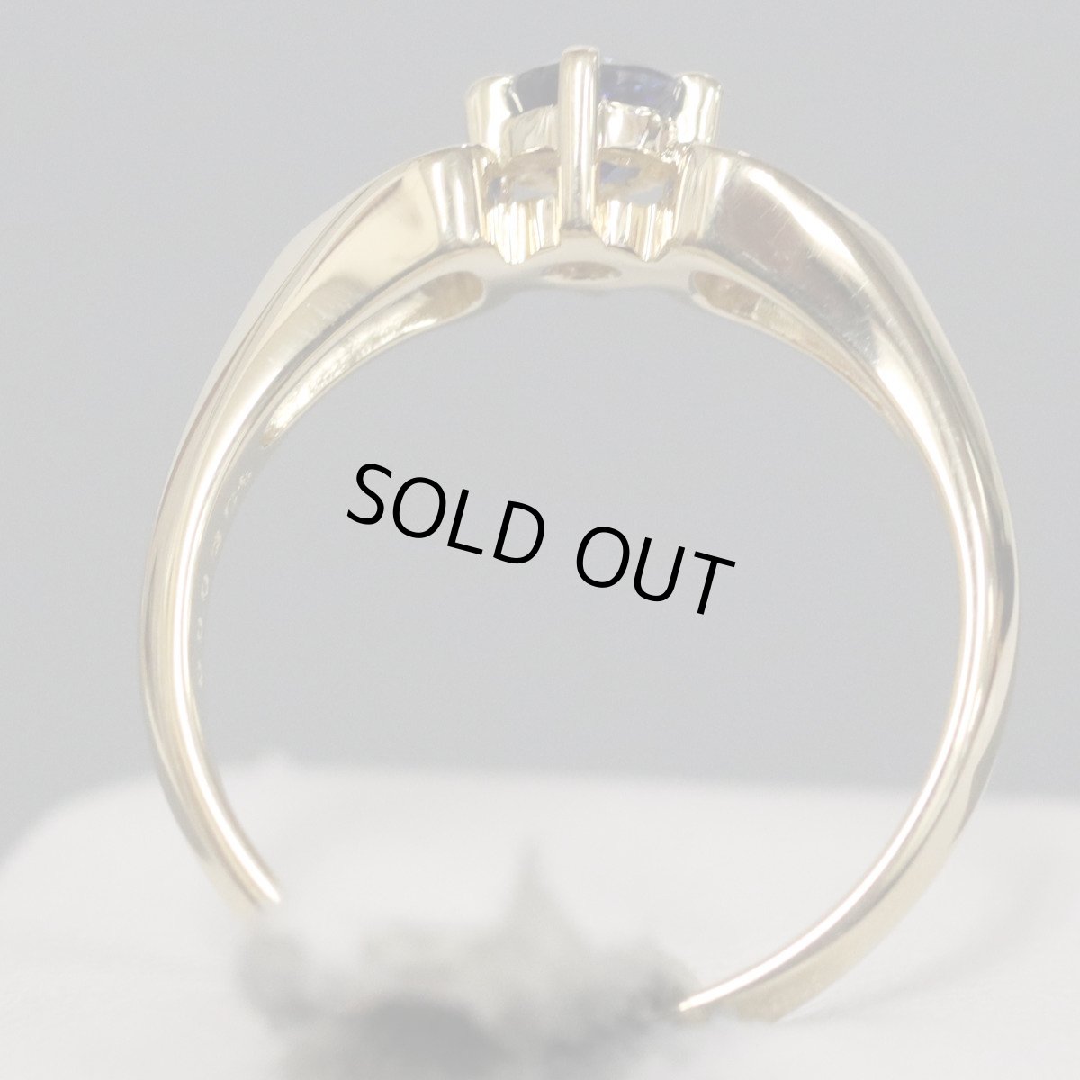 画像5: ミキモト K18サファイアダイヤモンドリング S0.23 D0.08 2.9g #8.5 ソーティング (5)