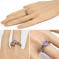 画像10: 笠原真寿美 K18WGサファイアダイヤモンドリング ハートモチーフ 5.5g #15 (10)