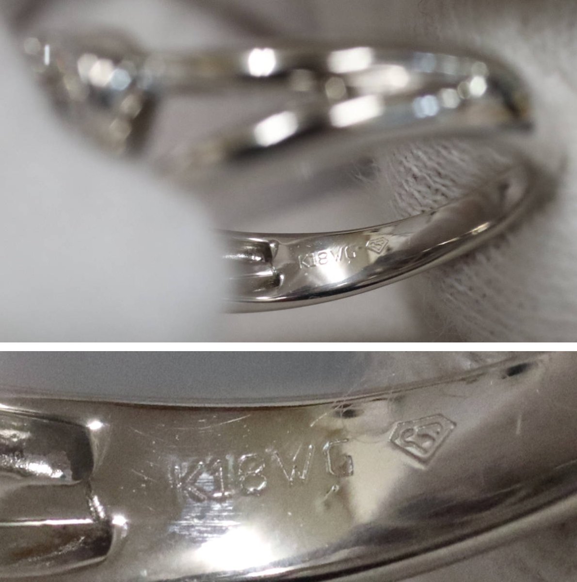 画像7: 笠原真寿美 K18WGサファイアダイヤモンドリング ハートモチーフ 5.5g #15 ホワイトゴールド (7)