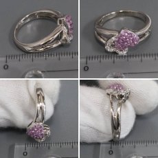 画像9: 笠原真寿美 K18WGサファイアダイヤモンドリング ハートモチーフ 5.5g #15 (9)