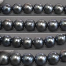 画像6: 染色パールネックレス/イヤリングセット シルバー金具 約7.5-7.7mm (6)