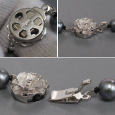 画像9: 染色パールネックレス/イヤリングセット シルバー金具 約7.5-7.7mm (9)