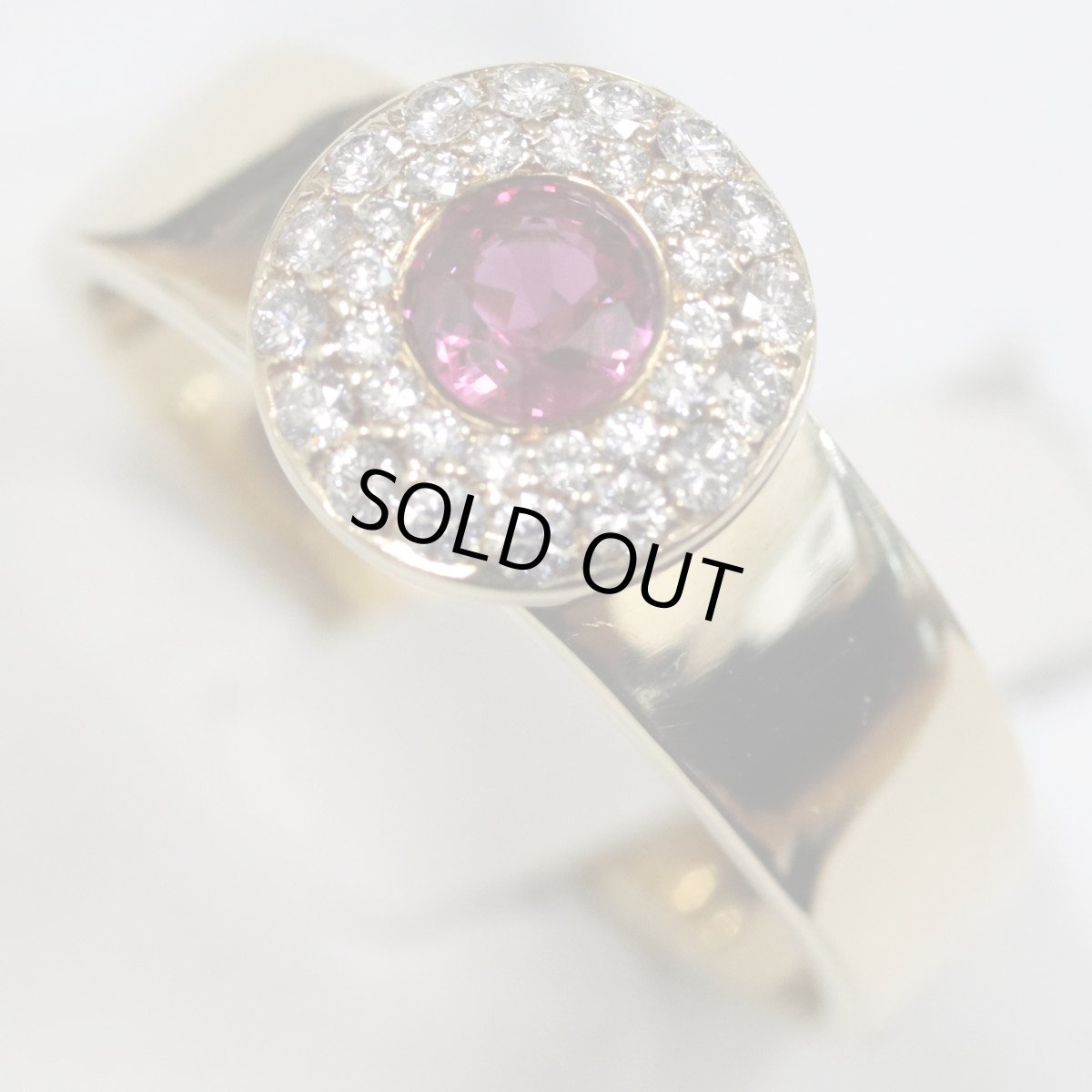 画像3: K18ルビーダイヤモンドリング R0.38 D0.25 7.5g #17 (3)