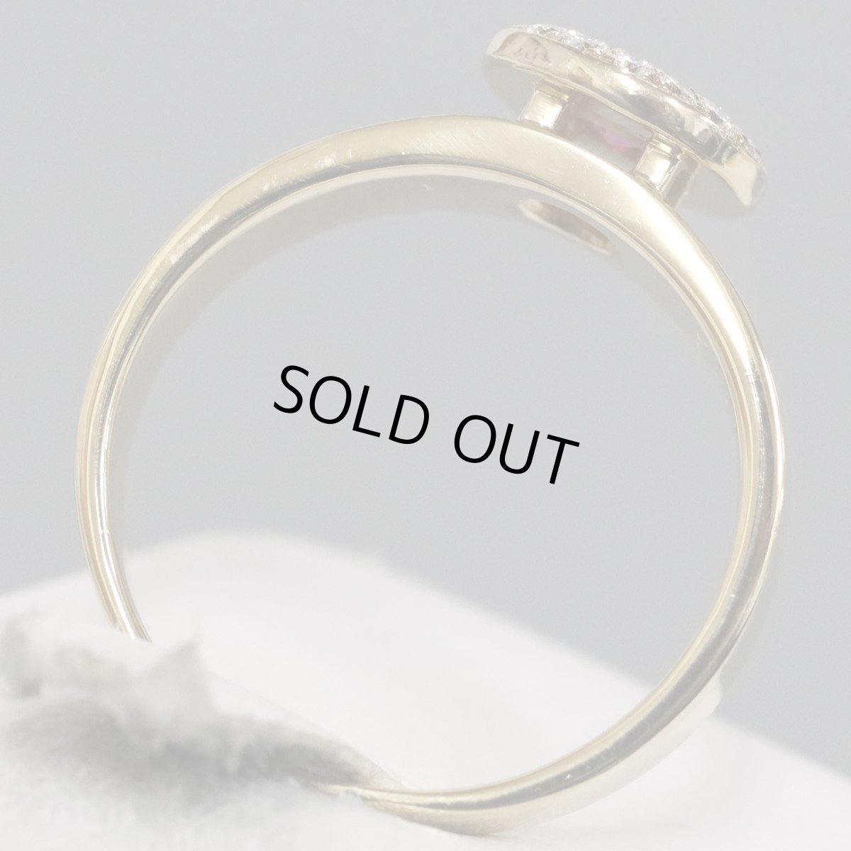 画像5: K18ルビーダイヤモンドリング R0.38 D0.25 7.5g #17 (5)