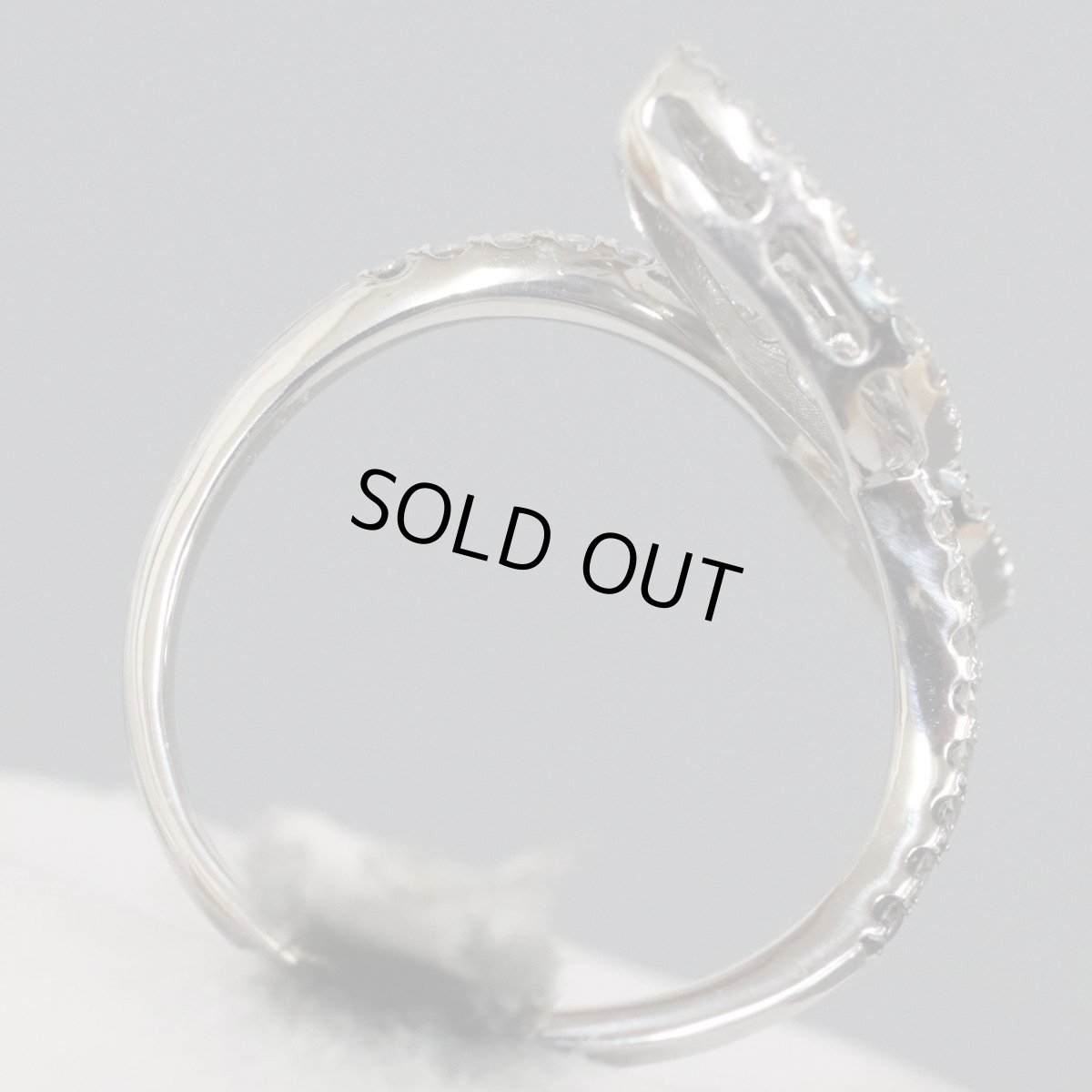 画像5: Pt950ダイヤモンドリング リーフモチーフ D0.47 3.6g #12 (5)