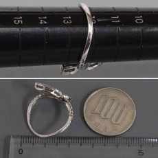 画像8: Pt950ダイヤモンドリング リーフモチーフ D0.47 3.6g #12 (8)