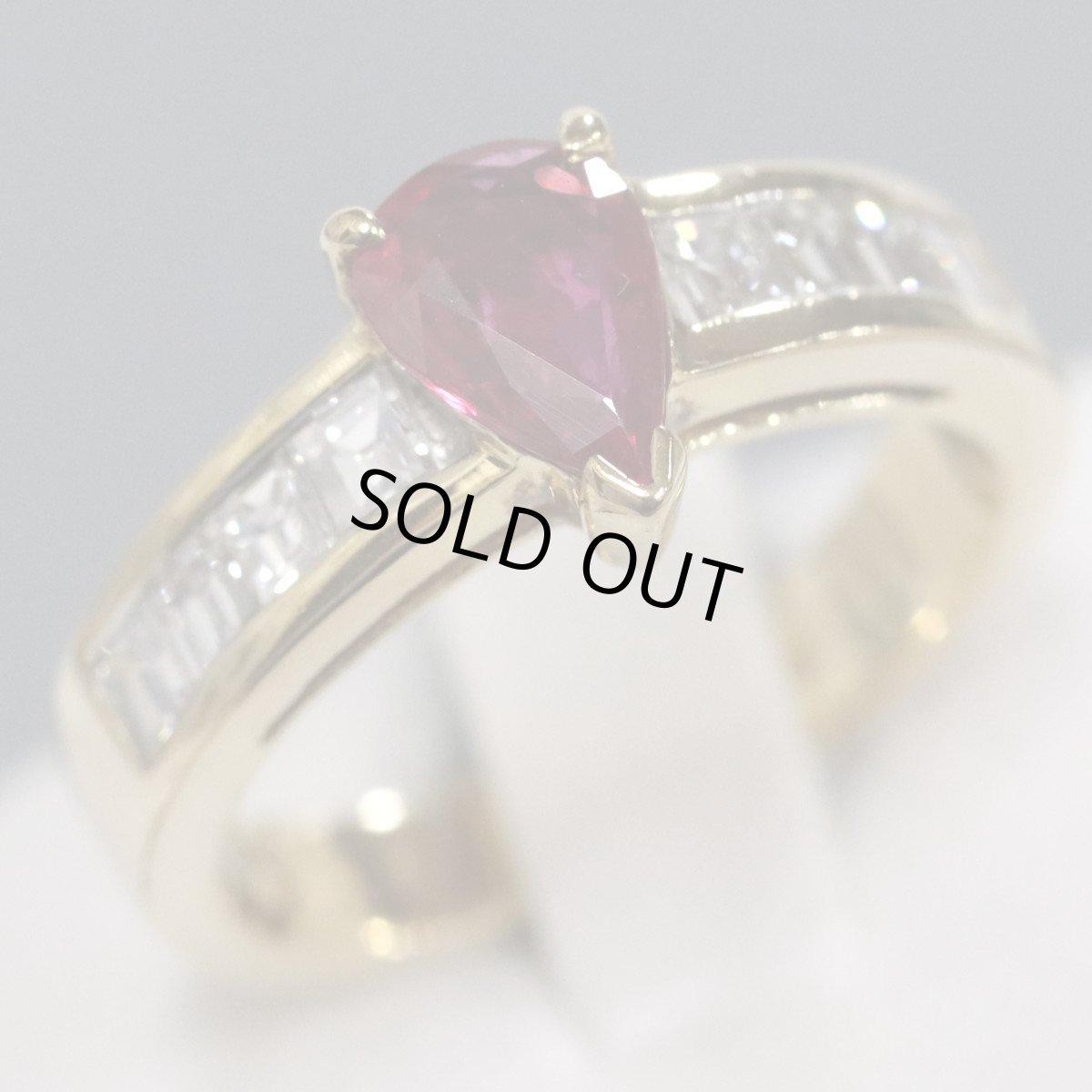 画像1: K18ルビーダイヤモンドリング R0.67 D0.57 5.2g #10.5 (1)