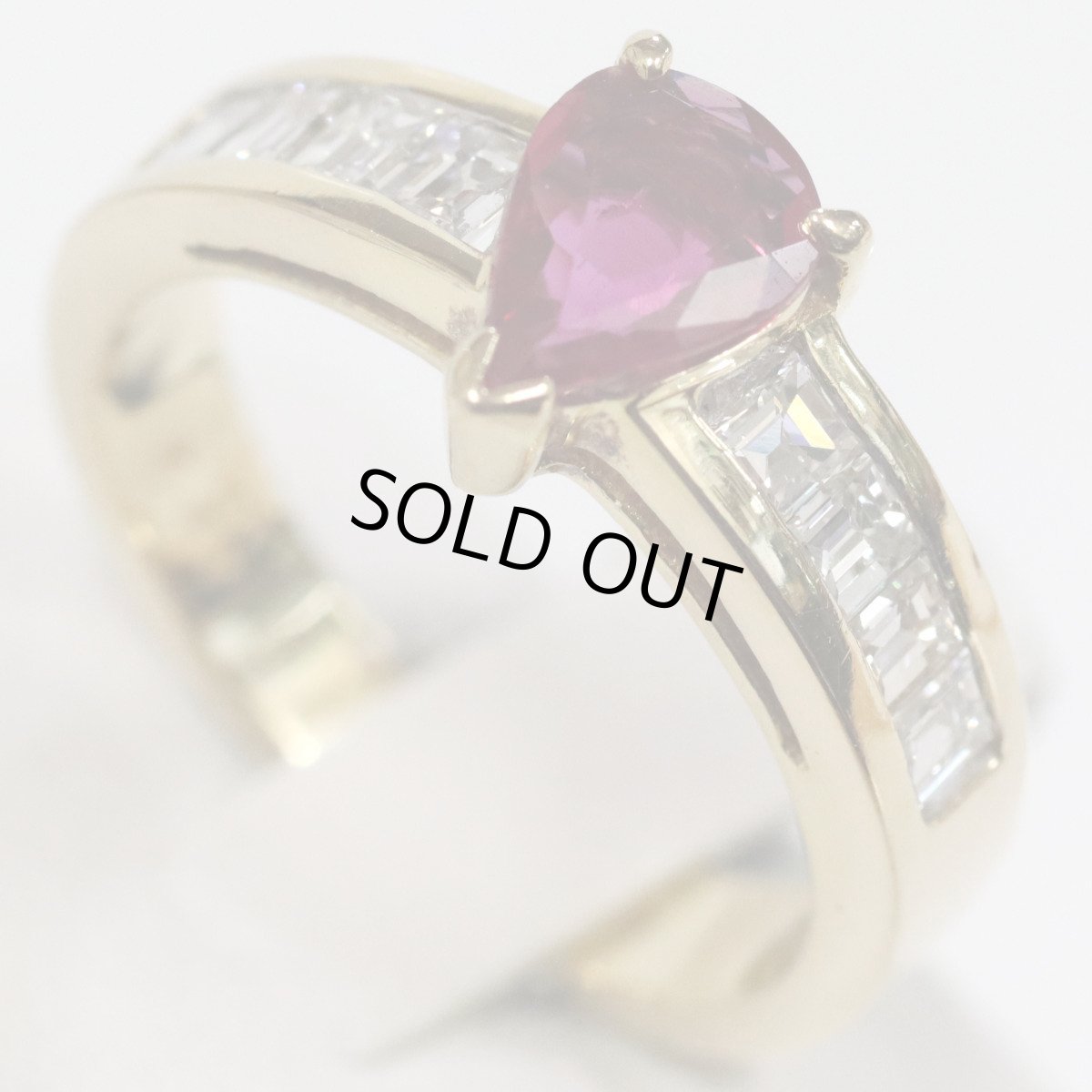 画像4: K18ルビーダイヤモンドリング R0.67 D0.57 5.2g #10.5 (4)