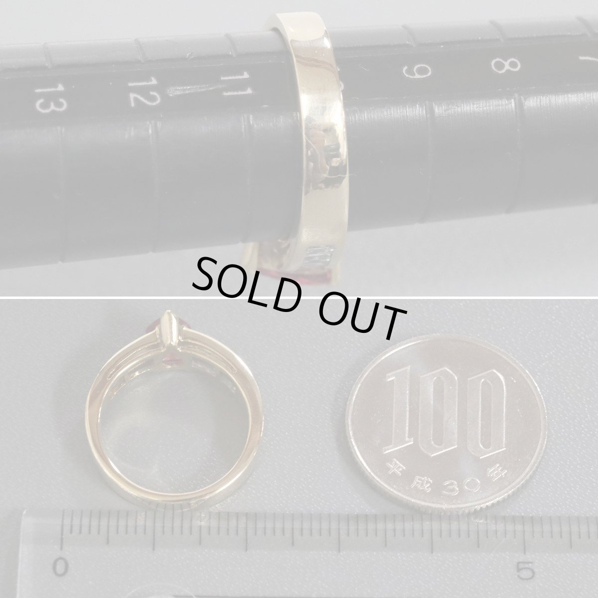 画像7: K18ルビーダイヤモンドリング R0.67 D0.57 5.2g #10.5 (7)