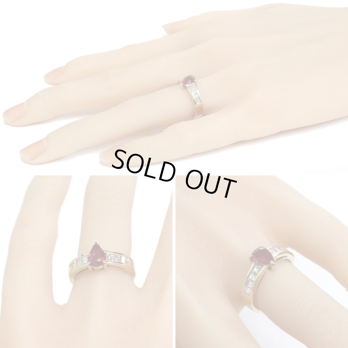 画像9: K18ルビーダイヤモンドリング R0.67 D0.57 5.2g #10.5 (9)