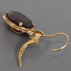 画像2: K18ガーネットピアス 5.2g (2)