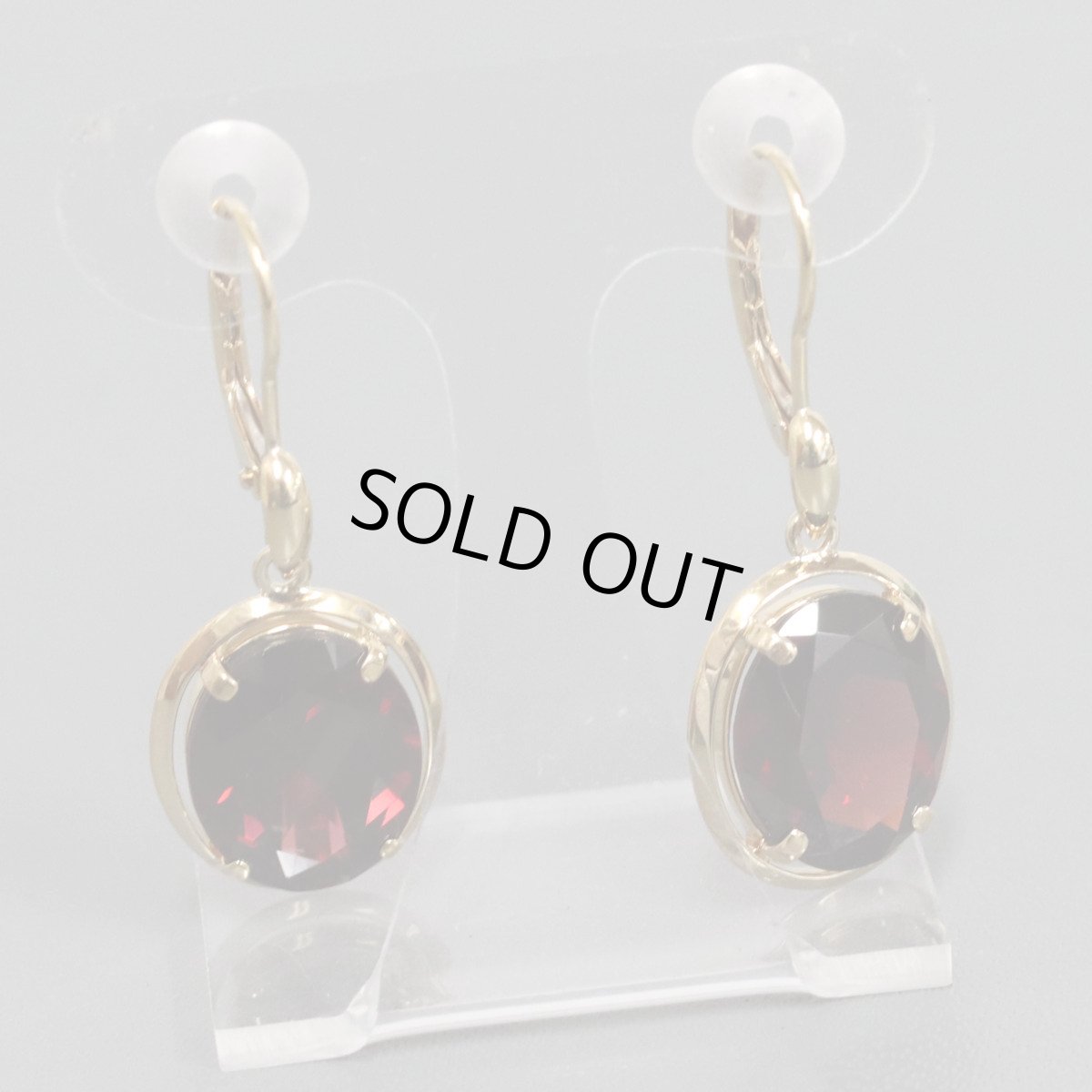 画像3: K18ガーネットピアス 5.2g (3)