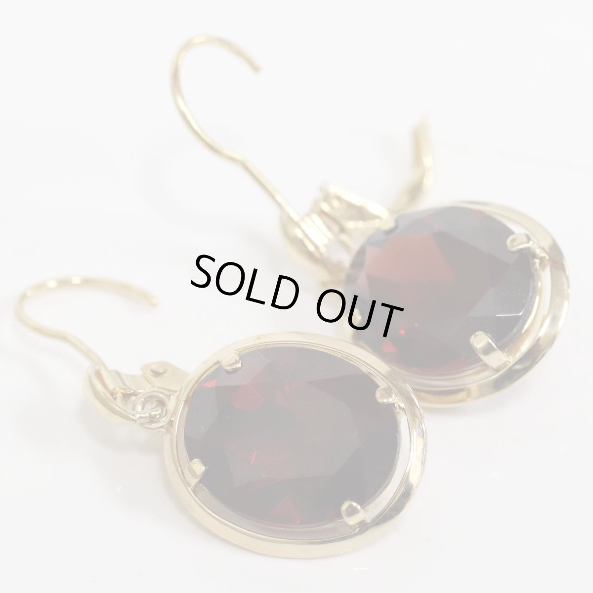 画像4: K18ガーネットピアス 5.2g (4)