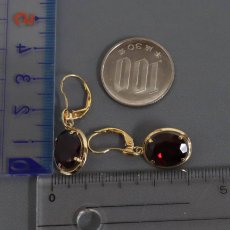 画像9: K18ガーネットピアス 5.2g (9)