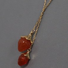 画像2: K18アンデシンネックレス イチゴモチーフ 2.5g 39cm (2)