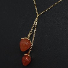 画像5: K18アンデシンネックレス イチゴモチーフ 2.5g 39cm (5)