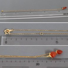 画像7: K18アンデシンネックレス イチゴモチーフ 2.5g 39cm (7)