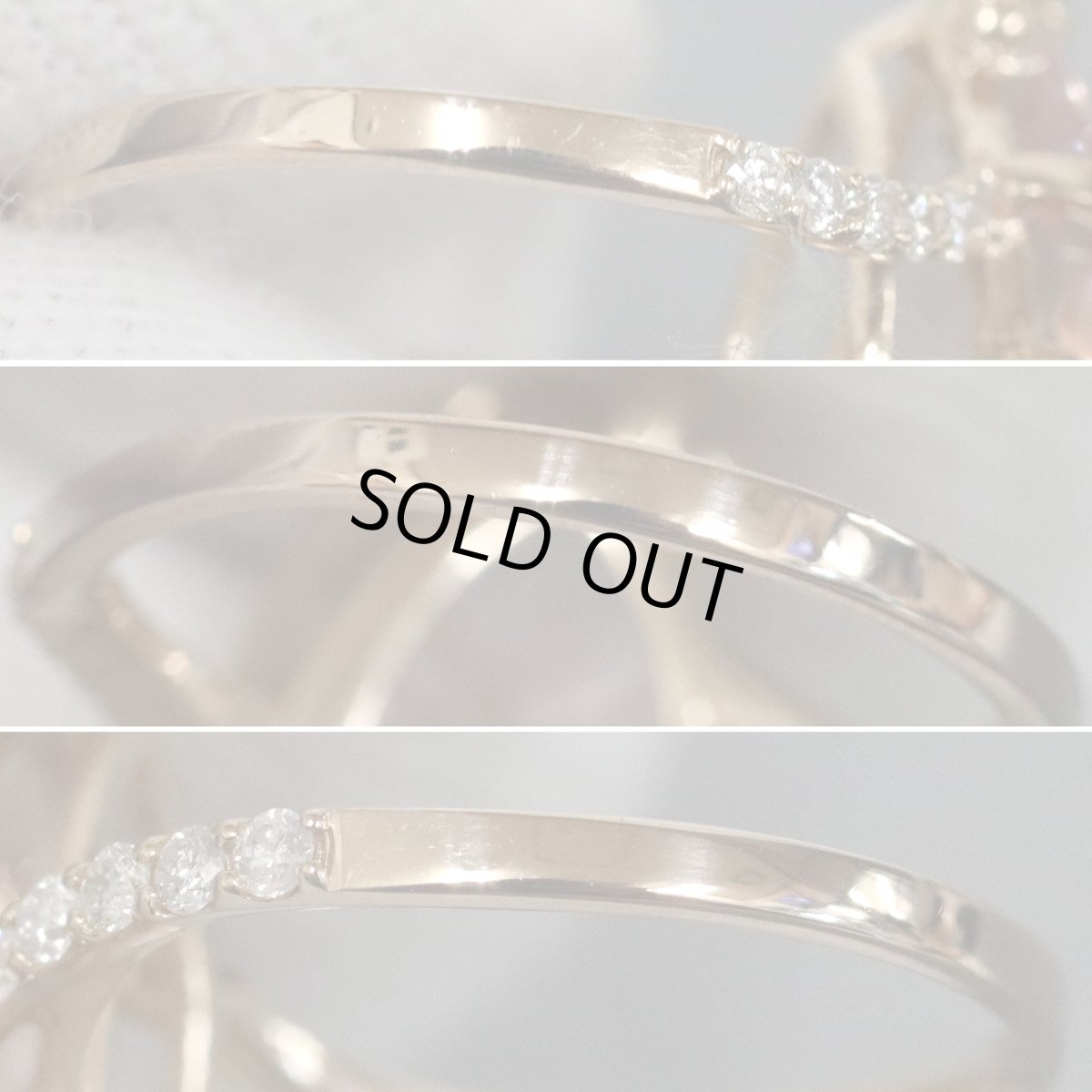 画像6: K18PGモルガナイトダイヤモンドリング M5.83 D0.45 4.2g #11 鑑別書 (6)