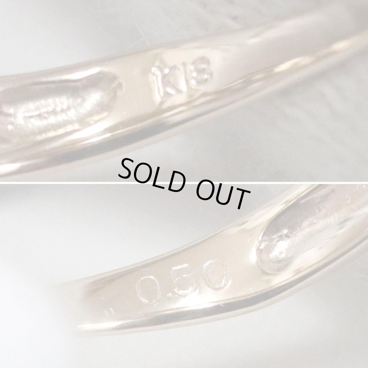 画像7: K18ダイヤモンドリング 0.50 2.1g #11 ピンクゴールド 4月誕生石 (7)