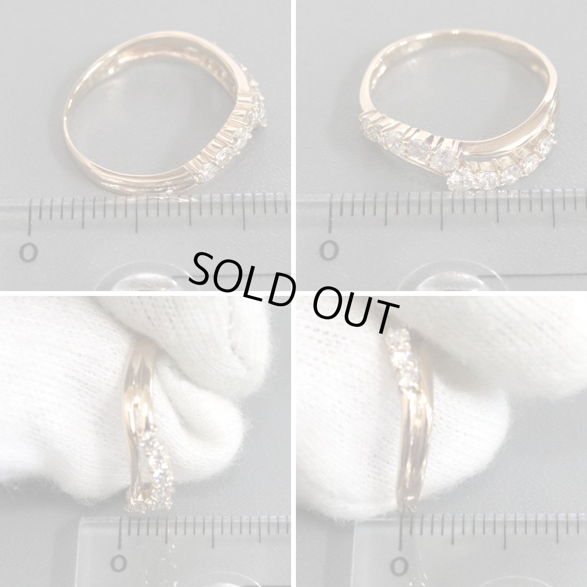 画像9: K18ダイヤモンドリング 0.50 2.1g #11 ピンクゴールド 4月誕生石 (9)