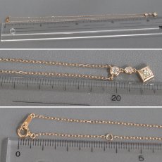 画像8: K18PGダイヤモンドネックレス D0.267 D0.14 2.2g 約40cm (8)