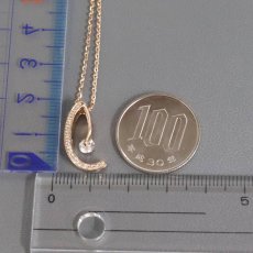 画像10: K18PGダイヤモンドペンダント D0.260 D0.087 5.2g AJ付46cm (10)
