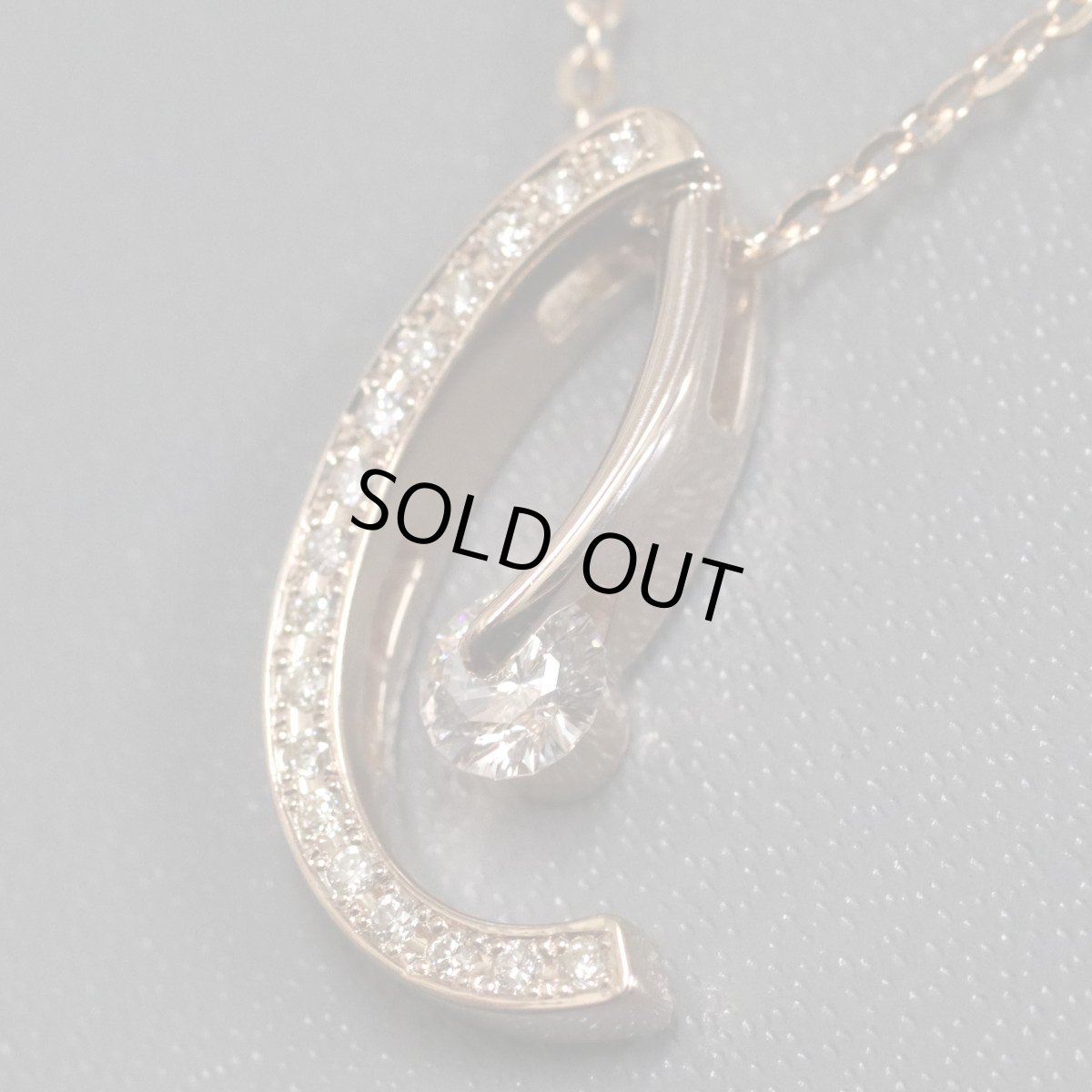 画像3: K18PGビーナスアローカットダイヤモンドペンダント D0.260 D0.087 5.2g AJ付46cm 女神 16本の光の矢 (3)