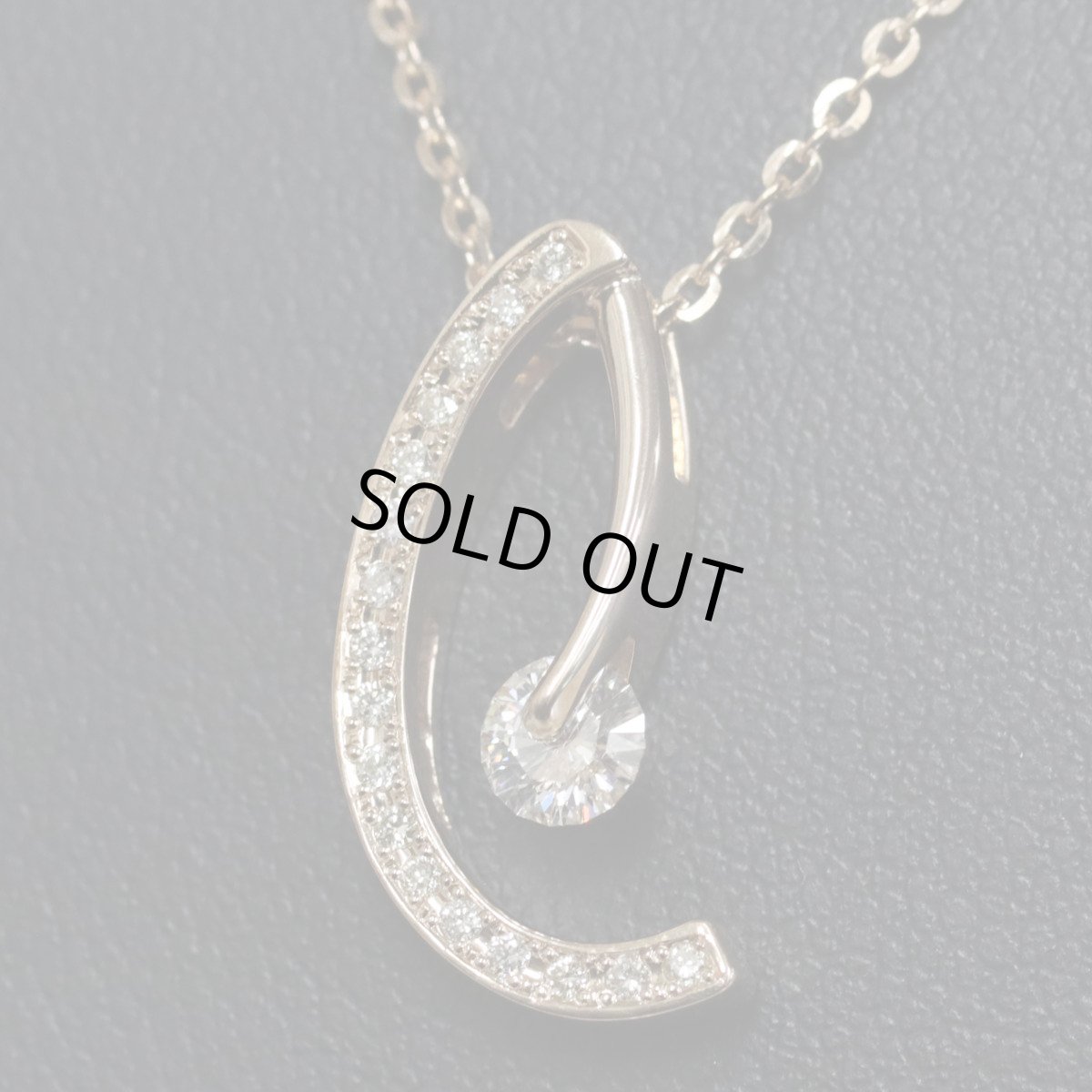 画像7: K18PGビーナスアローカットダイヤモンドペンダント D0.260 D0.087 5.2g AJ付46cm 女神 16本の光の矢 (7)