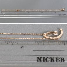 画像9: K18PGダイヤモンドペンダント D0.260 D0.087 5.2g AJ付46cm (9)