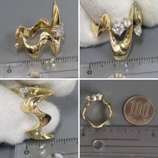 画像9: Pt950/750ダイヤモンドリング D0.65 9.5g #13.5 (9)