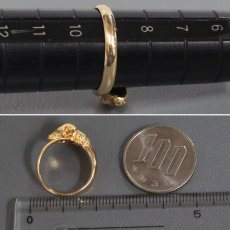 画像7: K18リング 羊モチーフ 3.9g #9 (7)