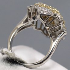 画像5: Pt900/K18ダイヤモンドリング フラワーモチーフ D2.30 13.7g #12.5 (5)